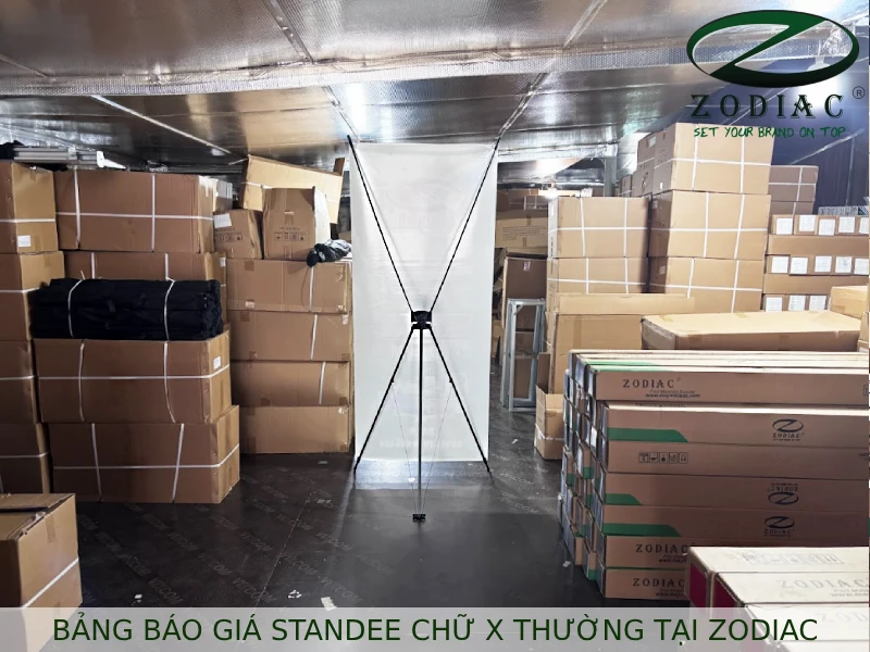 Bảng báo giá standee chữ X thường tại ZODIAC
