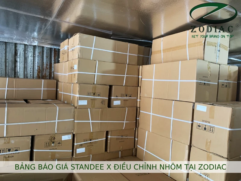 Bảng báo giá standee x điều chỉnh nhôm tại ZODIAC