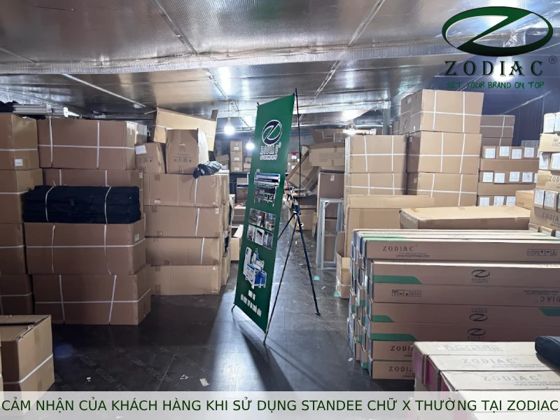 Cảm nhận của khách hàng khi sử dụng standee chữ X thường tại ZODIAC