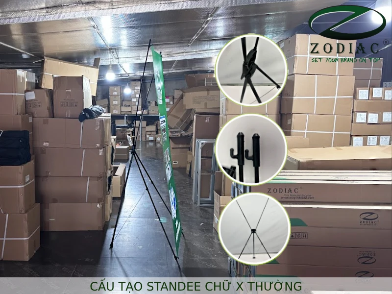 Cấu tạo standee chữ X thường