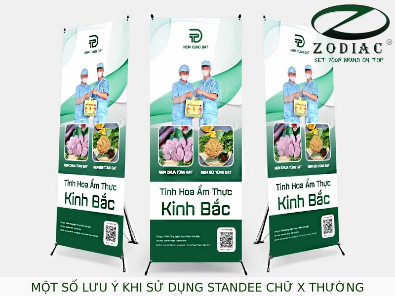 Một số lưu ý khi sử dụng standee chữ X thường