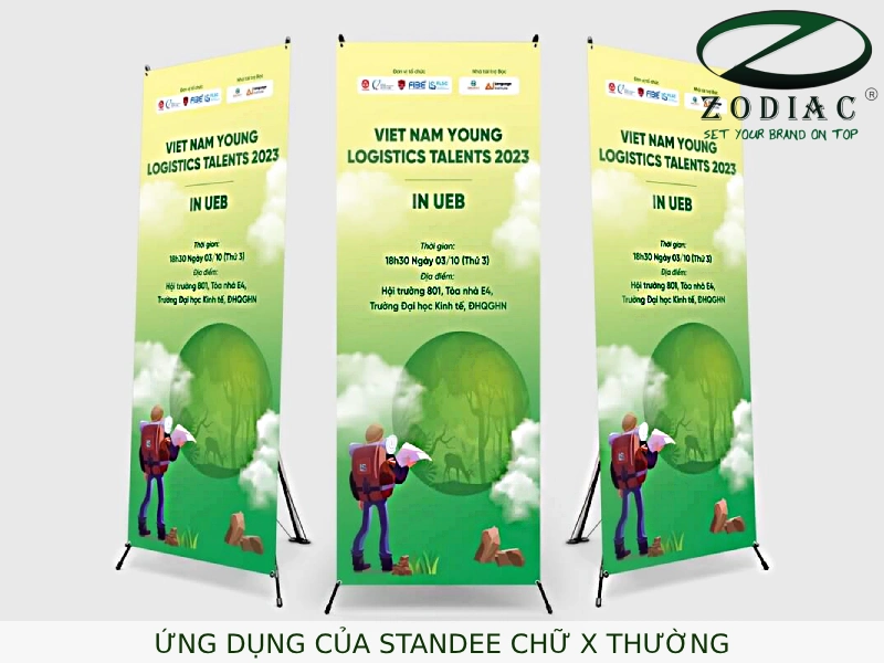 Ứng dụng của standee chữ X thường
