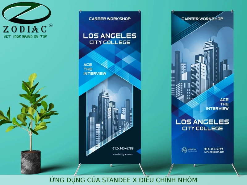 Ứng dụng của standee x điều chỉnh nhôm