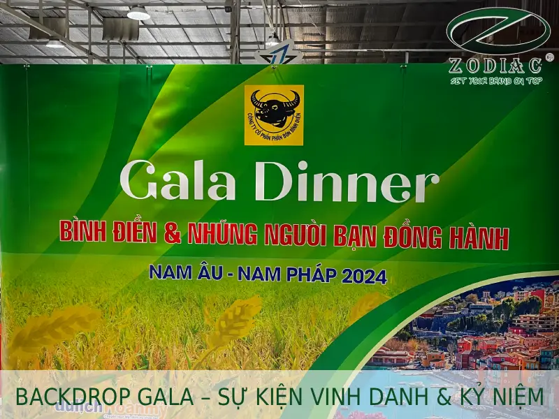 Backdrop gala – sự kiện vinh danh & kỷ niệm tại ZODIAC