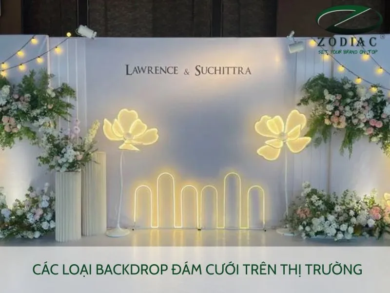 Các loại backdrop đám cưới trên thị trường