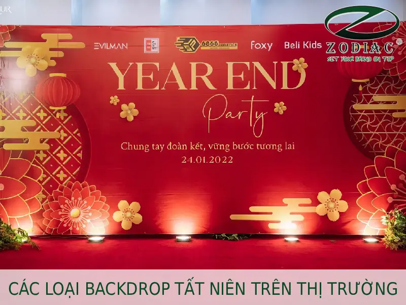Các loại backdrop tất niên trên thị trường tại ZODIAC