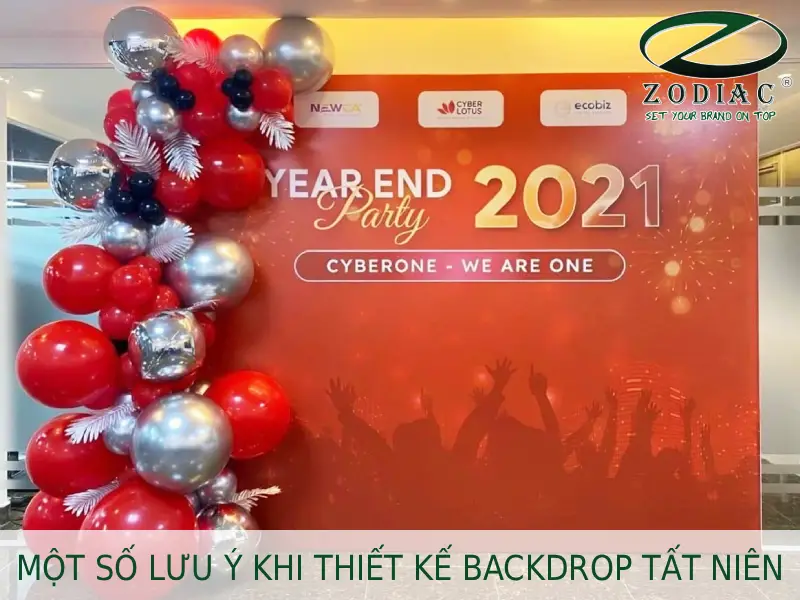 Một số lưu ý khi thiết kế backdrop tất niên tại ZODIAC