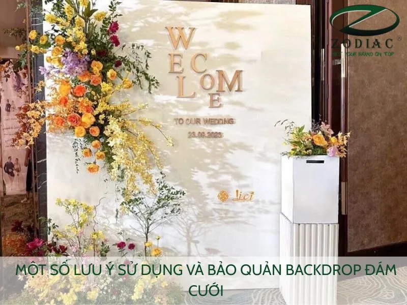 Một số lưu ý sử dụng và bảo quản backdrop đám cưới