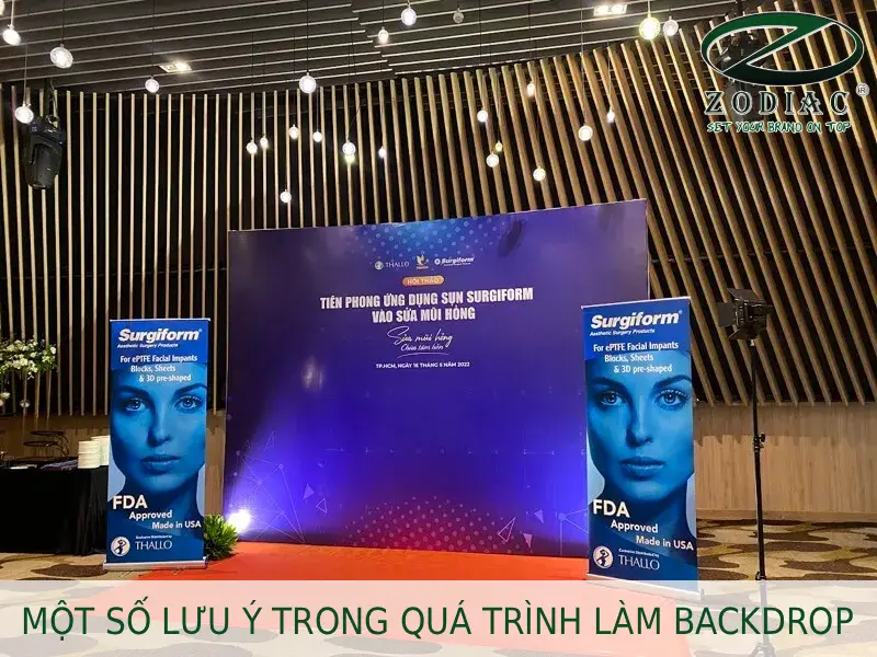 Một số lưu ý trong quá trình làm backdrop tại ZODIAC