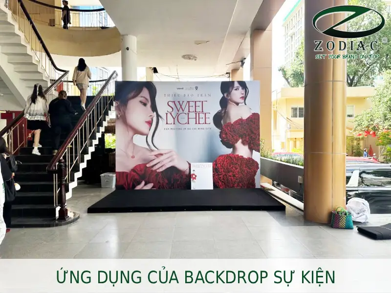 Ứng dụng của backdrop sự kiện tại ZODIAC