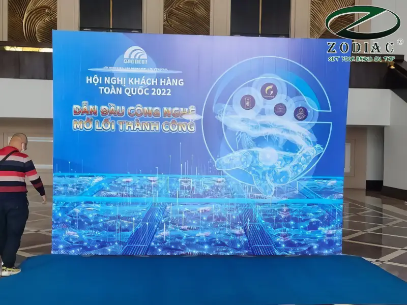 Backdrop hội nghị khách hàng tại ZODIAC