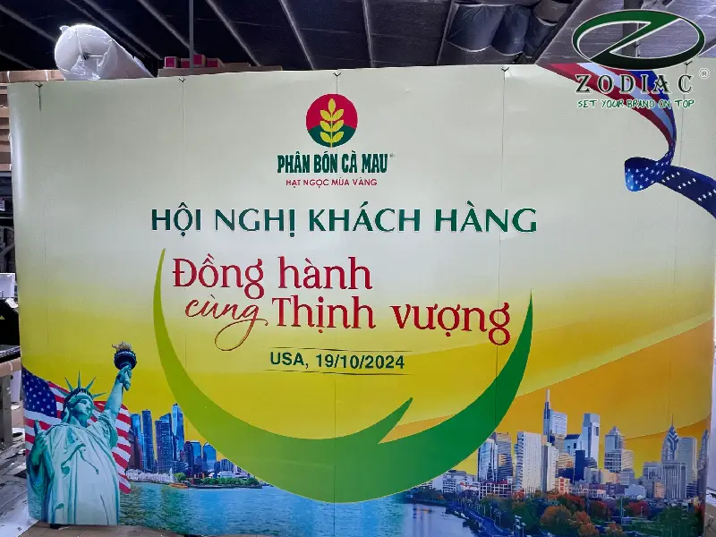 Backdrop hội nghị tổng kết tại ZODIAC