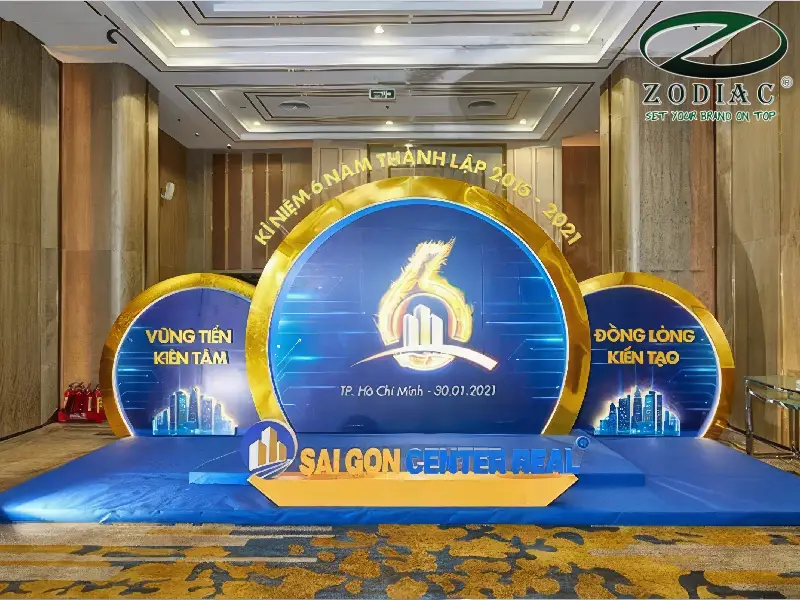 Backdrop kỷ niệm thành lập công ty tại ZODIAC