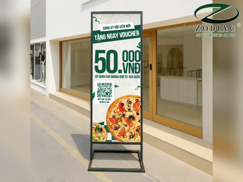 Các mẫu standee nhà hàng đẹp trên thị trường tại ZODIAC