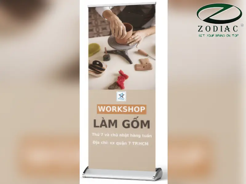 Các mẫu standee workshop đẹp trên thị trường tại ZODIAC