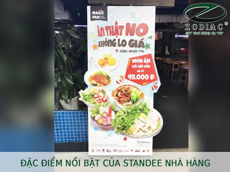 Đặc điểm nổi bật của standee nhà hàng tại ZODIAC