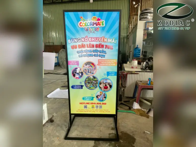 Mẫu standee workshop tại ZODIAC