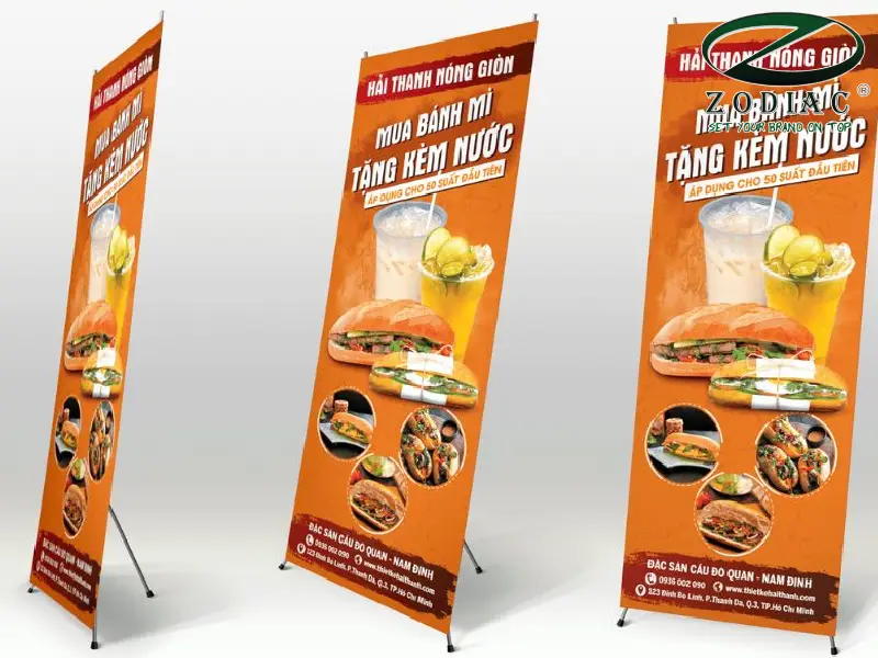 Standee đồ ăn tại ZODIAC