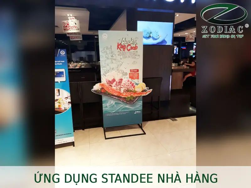 Ứng dụng standee nhà hàng tại ZODIAC
