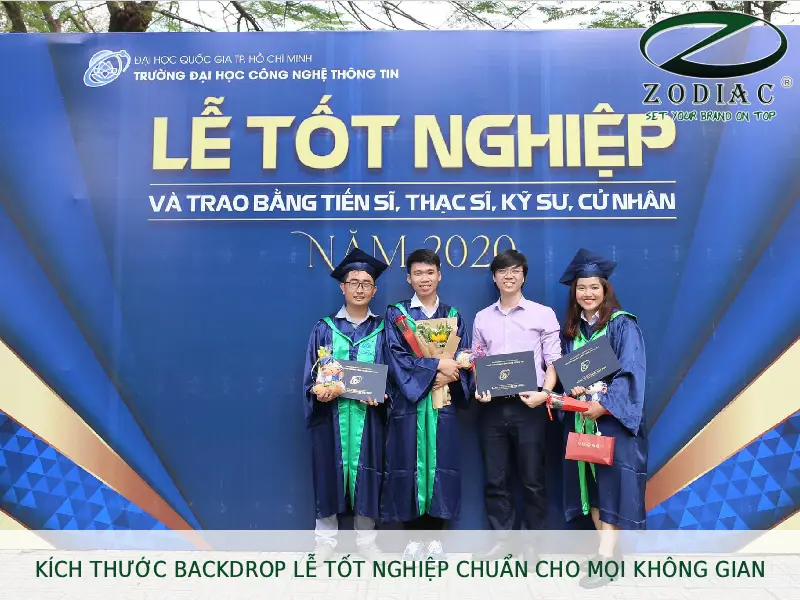Kích thước backdrop lễ tốt nghiệp chuẩn cho mọi không gian tại ZODIAC