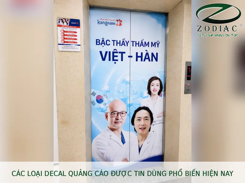 Các loại decal quảng cáo được tin dùng phổ biến hiện nay tại ZODIAC