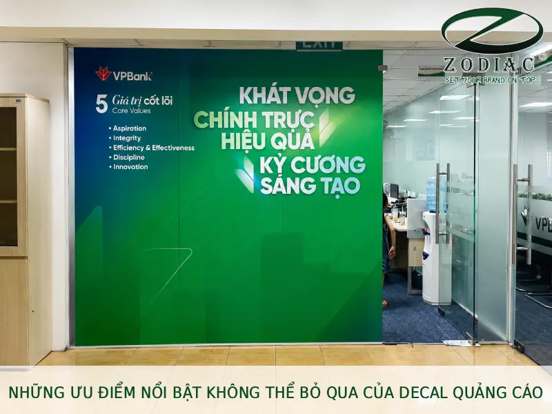 Những ưu điểm nổi bật không thể bỏ qua của decal quảng cáo tại ZODIAC