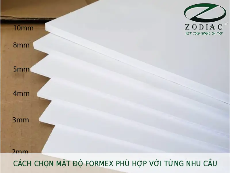 Cách chọn mật độ formex phù hợp với từng nhu cầu tại ZODIAC