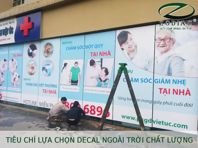 Tiêu chí lựa chọn decal ngoài trời chất lượng tại ZODIAC