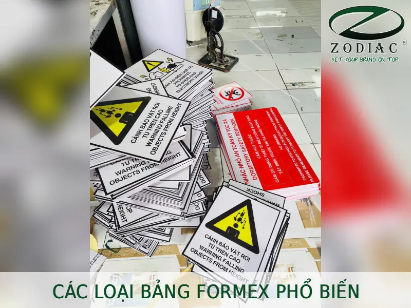 Các loại bảng formex phổ biến tại ZODIAC