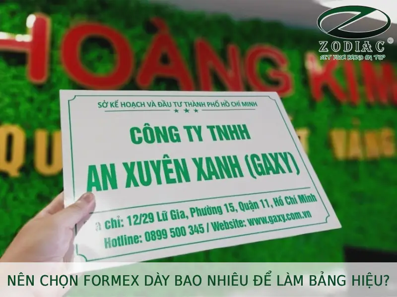 Nên chọn formex dày bao nhiêu để làm bảng hiệu tại ZODIAC